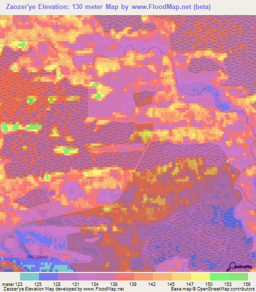 Zaozer'ye,Russia Elevation Map