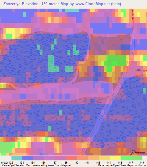 Zaozer'ye,Russia Elevation Map