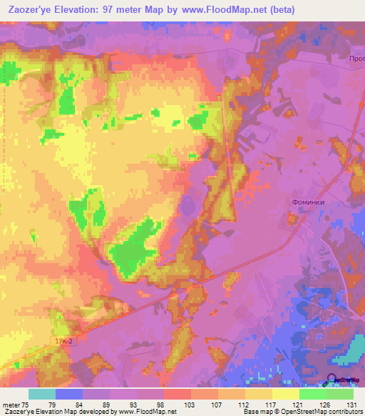 Zaozer'ye,Russia Elevation Map