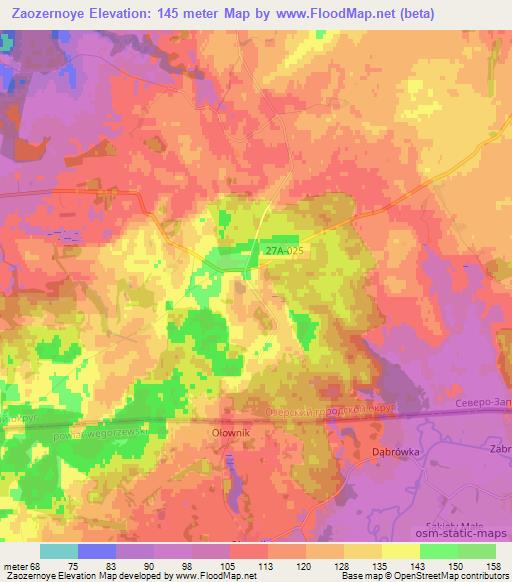 Zaozernoye,Russia Elevation Map