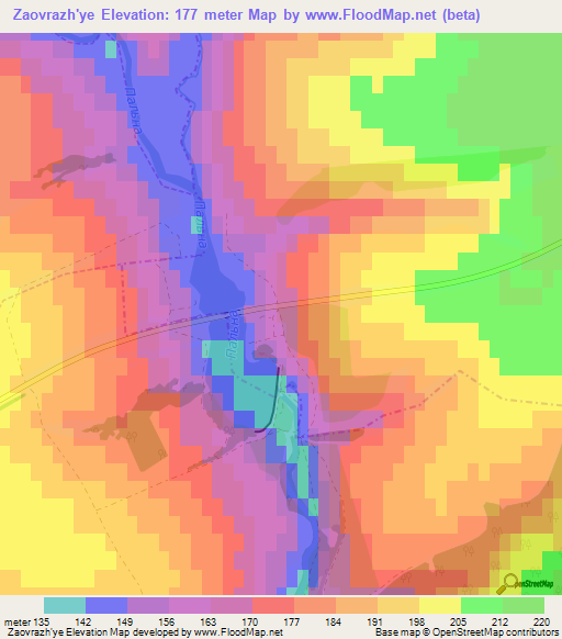 Zaovrazh'ye,Russia Elevation Map