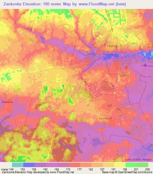 Zankovka,Russia Elevation Map