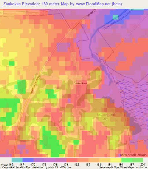 Zankovka,Russia Elevation Map