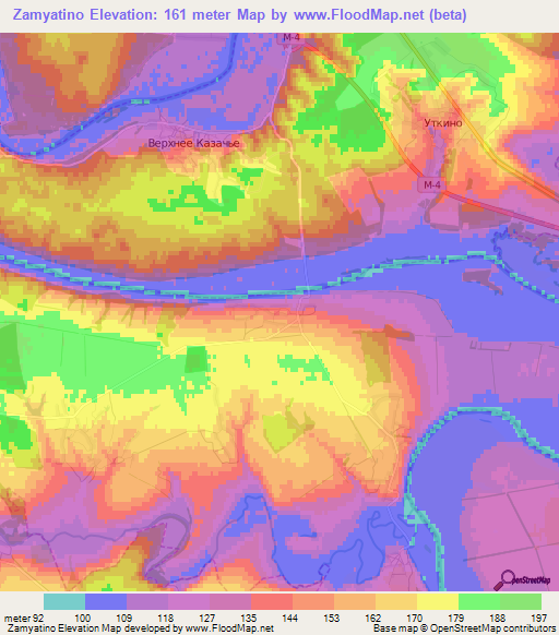 Zamyatino,Russia Elevation Map