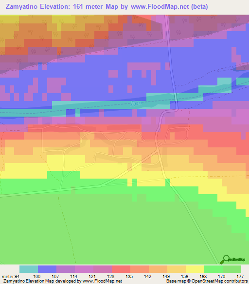 Zamyatino,Russia Elevation Map