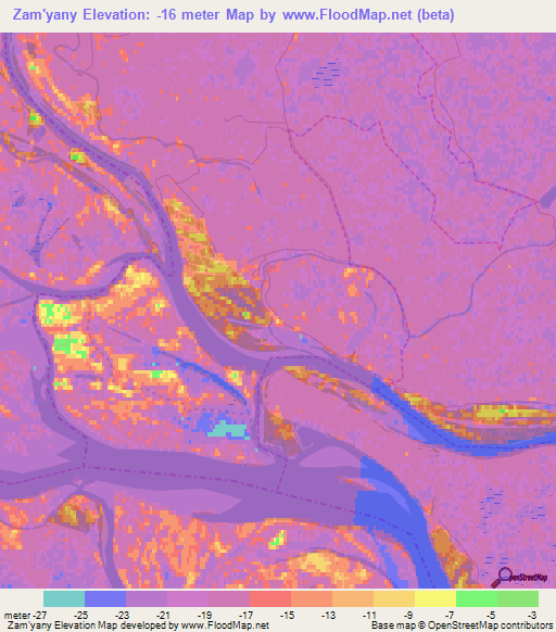 Zam'yany,Russia Elevation Map