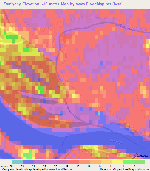 Zam'yany,Russia Elevation Map