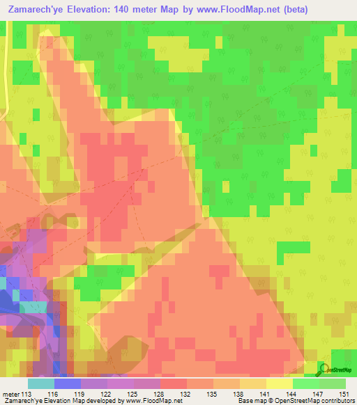 Zamarech'ye,Russia Elevation Map