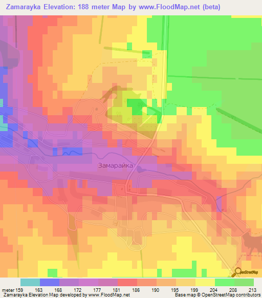 Zamarayka,Russia Elevation Map