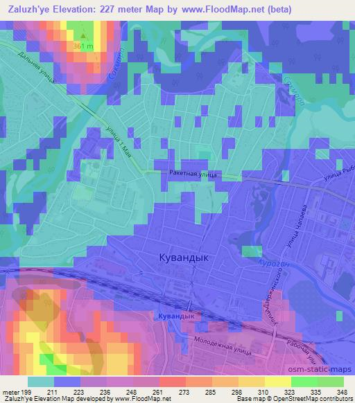 Zaluzh'ye,Russia Elevation Map