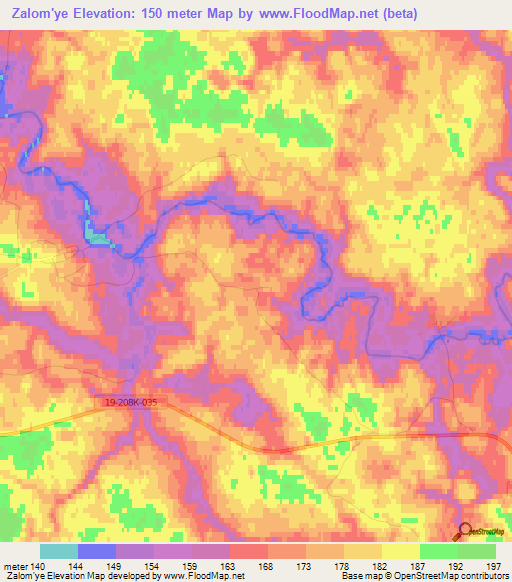 Zalom'ye,Russia Elevation Map