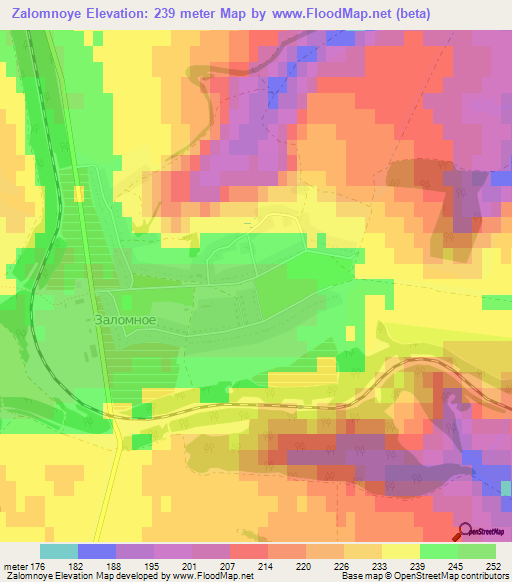 Zalomnoye,Russia Elevation Map