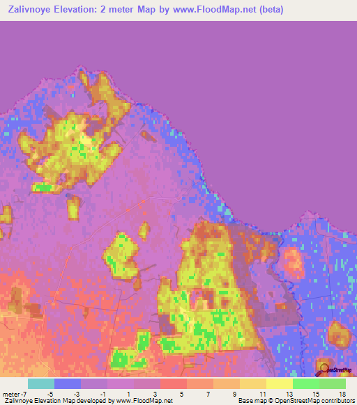 Zalivnoye,Russia Elevation Map