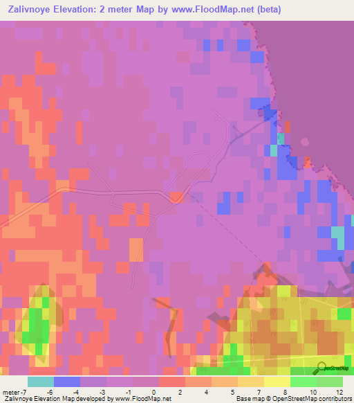 Zalivnoye,Russia Elevation Map