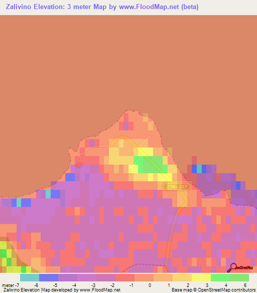 Zalivino,Russia Elevation Map