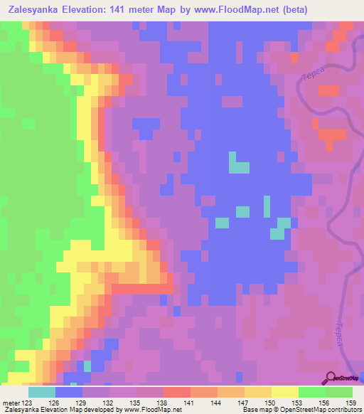 Zalesyanka,Russia Elevation Map