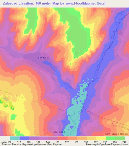 Zalesovo,Russia Elevation Map