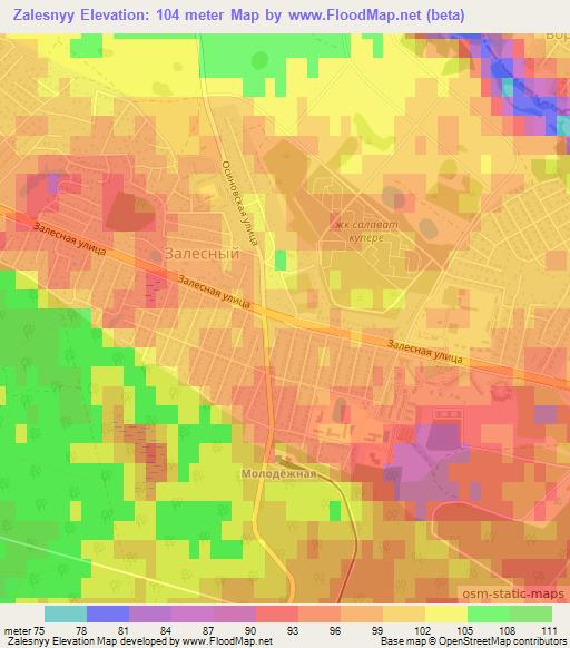 Zalesnyy,Russia Elevation Map