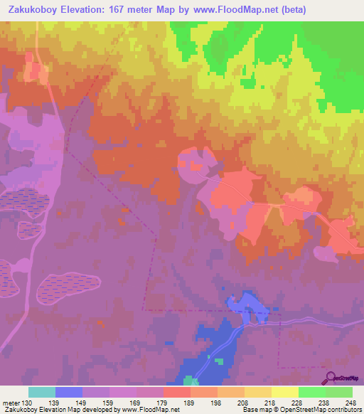 Zakukoboy,Russia Elevation Map