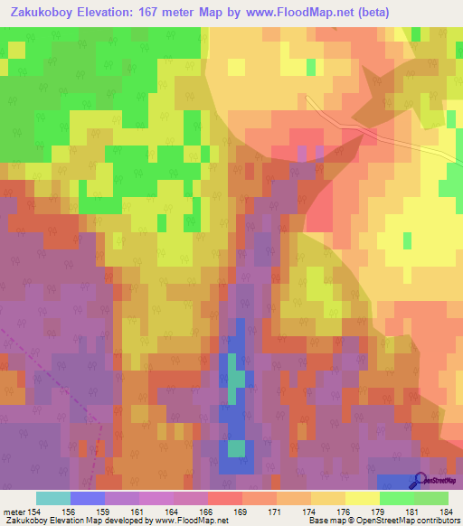 Zakukoboy,Russia Elevation Map