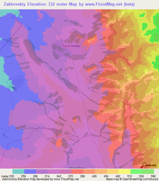 Zakhovskiy,Russia Elevation Map