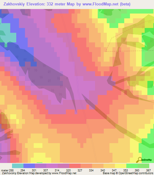 Zakhovskiy,Russia Elevation Map