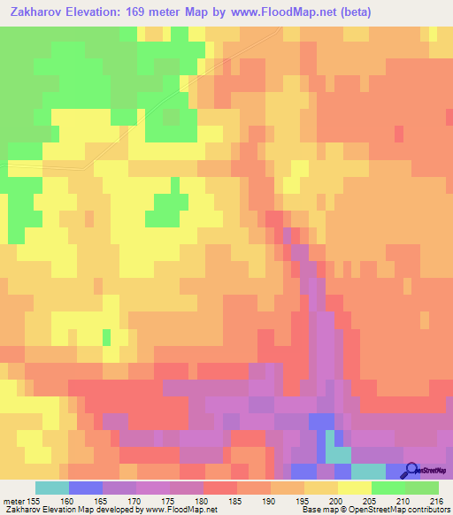 Zakharov,Russia Elevation Map