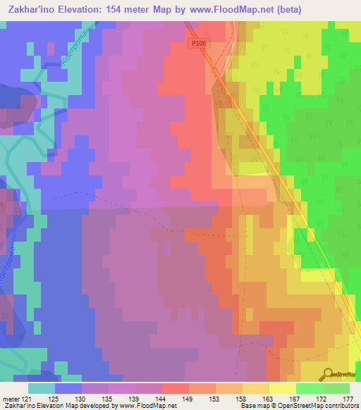 Zakhar'ino,Russia Elevation Map