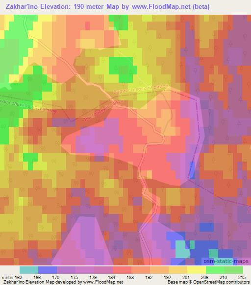 Zakhar'ino,Russia Elevation Map