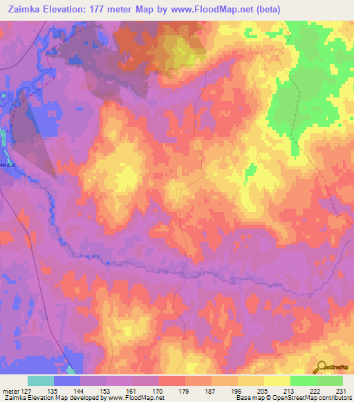 Zaimka,Russia Elevation Map