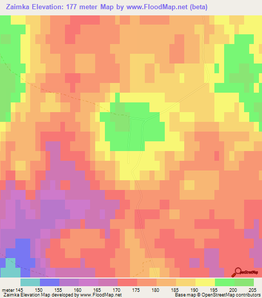 Zaimka,Russia Elevation Map