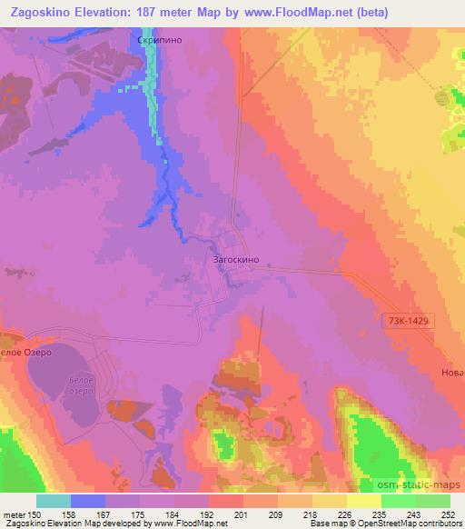 Zagoskino,Russia Elevation Map