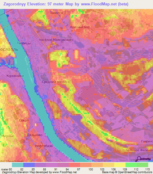 Zagorodnyy,Russia Elevation Map