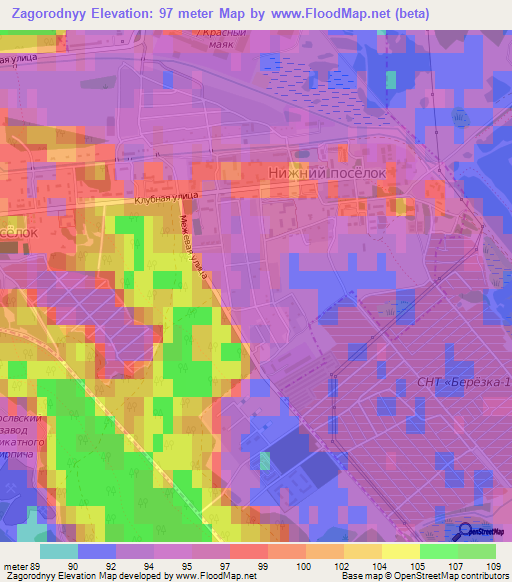 Zagorodnyy,Russia Elevation Map