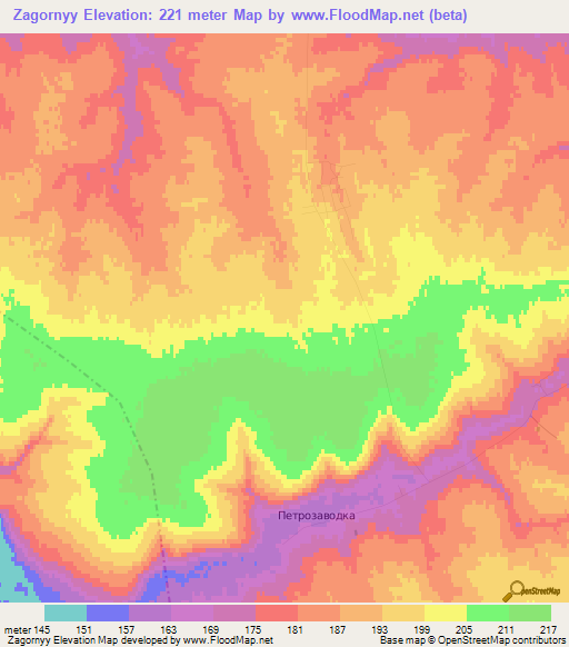 Zagornyy,Russia Elevation Map