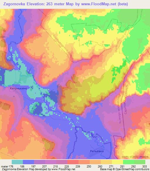 Zagornovka,Russia Elevation Map