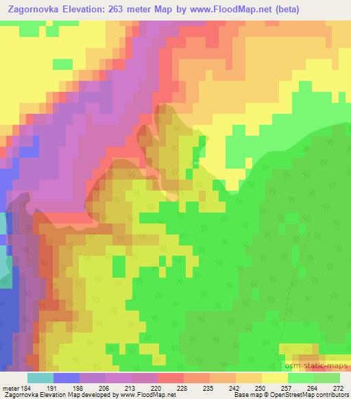 Zagornovka,Russia Elevation Map