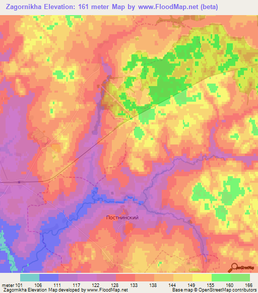 Zagornikha,Russia Elevation Map