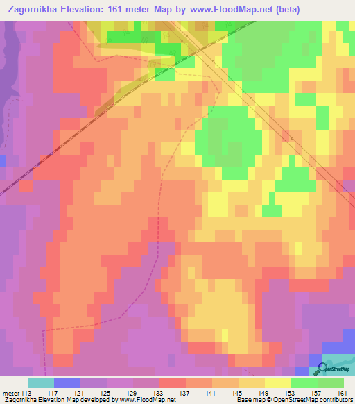 Zagornikha,Russia Elevation Map