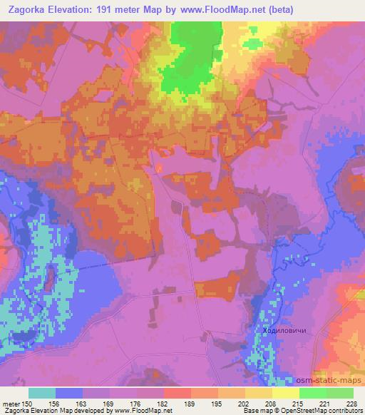 Zagorka,Russia Elevation Map