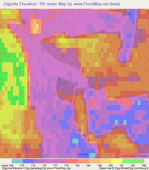 Zagorka,Russia Elevation Map