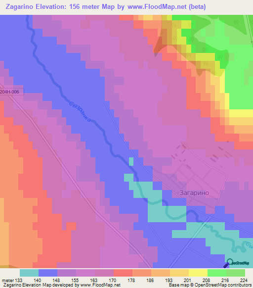 Zagarino,Russia Elevation Map