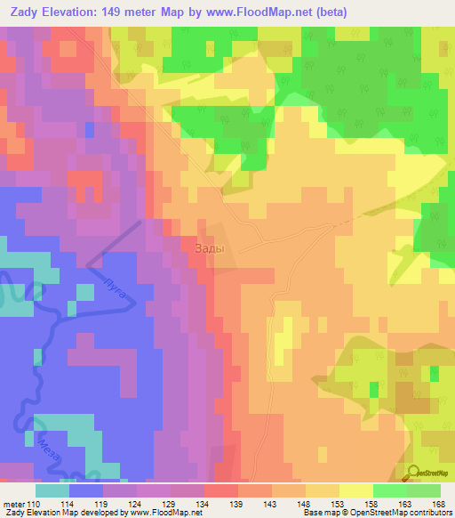 Zady,Russia Elevation Map