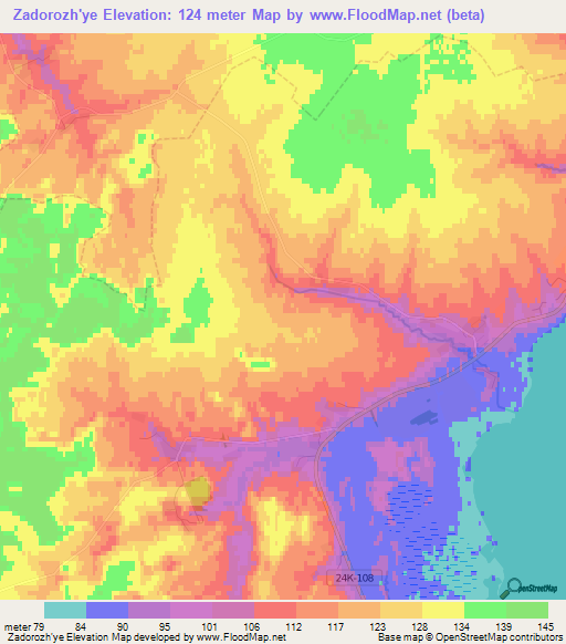 Zadorozh'ye,Russia Elevation Map