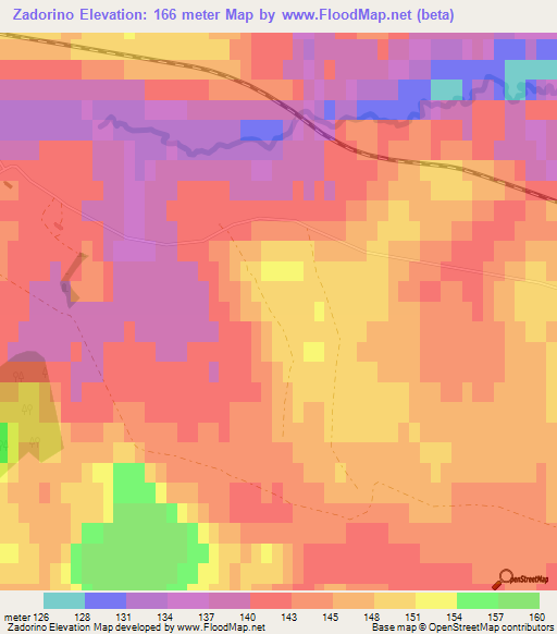 Zadorino,Russia Elevation Map