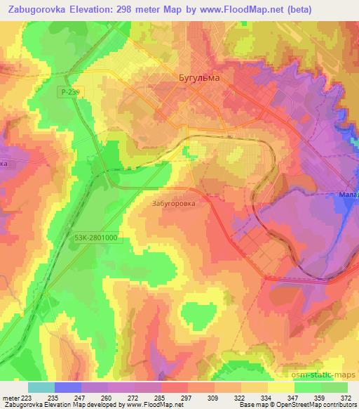 Zabugorovka,Russia Elevation Map