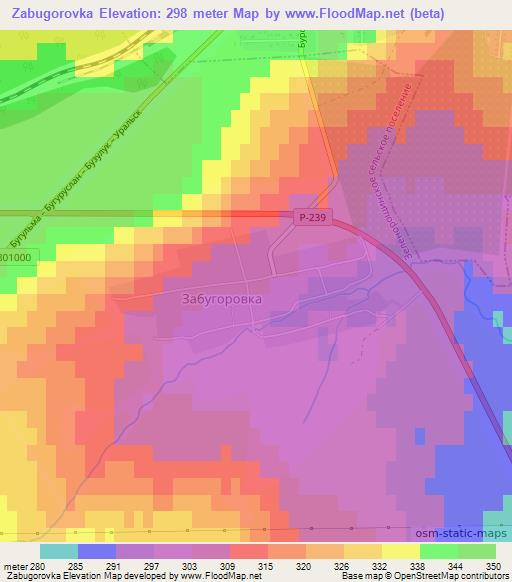 Zabugorovka,Russia Elevation Map