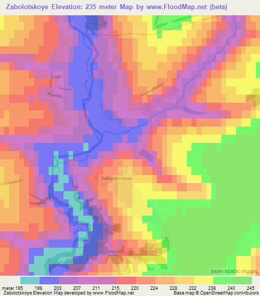 Zabolotskoye,Russia Elevation Map