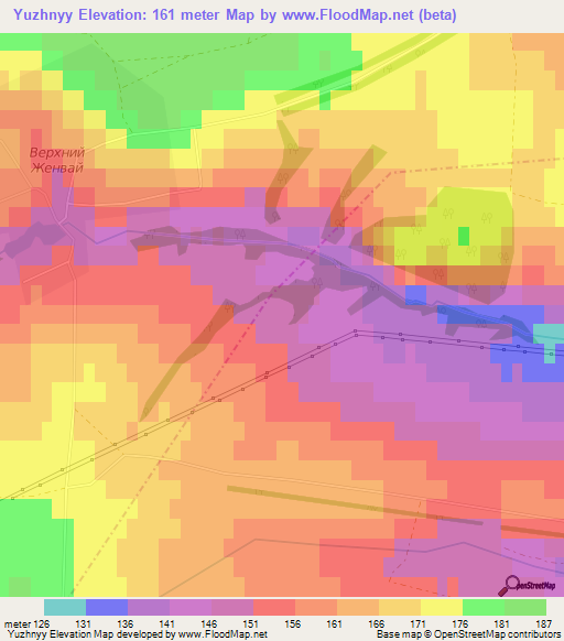 Yuzhnyy,Russia Elevation Map