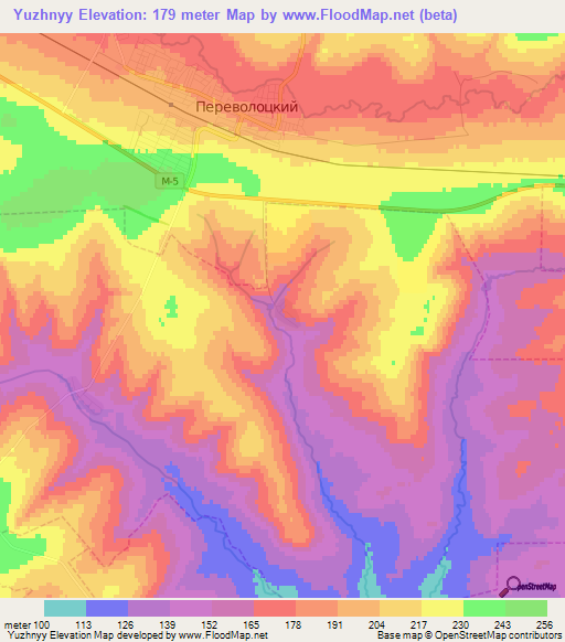 Yuzhnyy,Russia Elevation Map